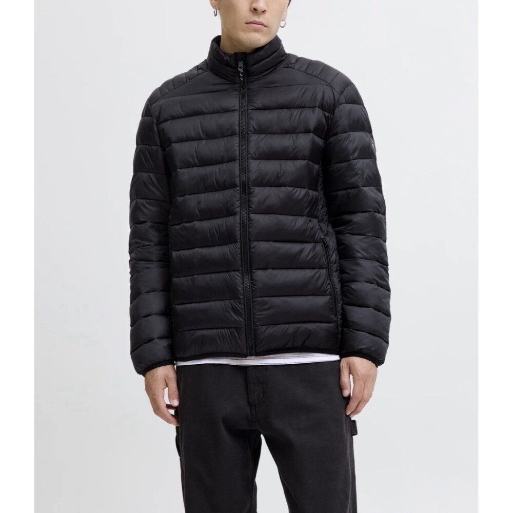 St. John's Bay Men's Puffer Jacket Size XXL Black Lightweight Full Zip Coat